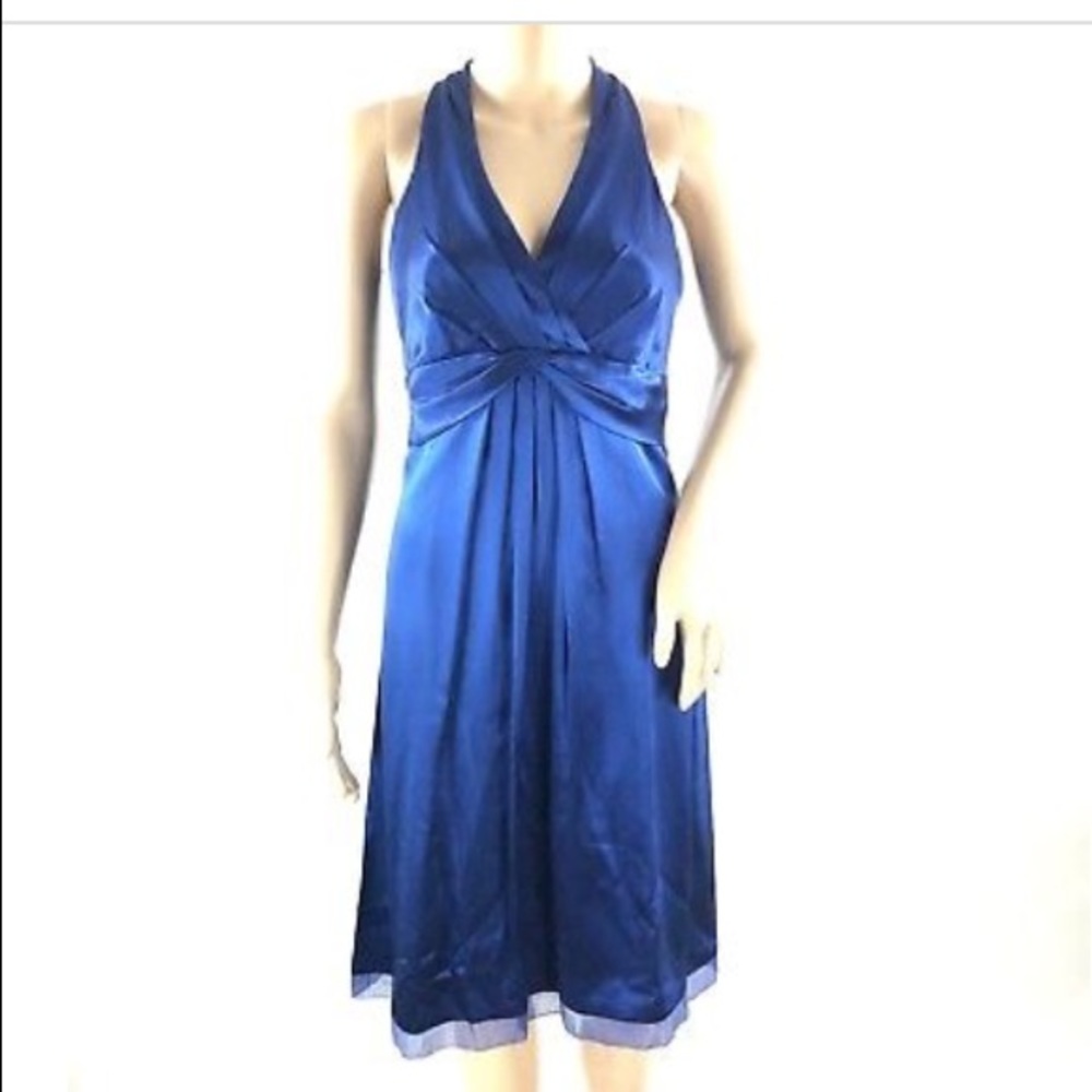 Size 4 Ann Taylor Silk Cross Front Halter Dress